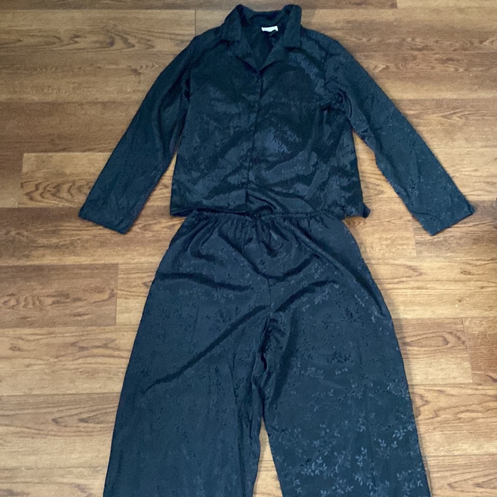 Women black pajamas set black size S (4-6)